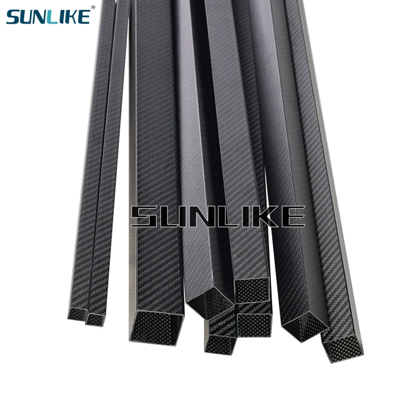 

1Pcs 3K Full Carbon Fiber Square Tube High Strength Length 1200mm OD 10mm 15mm 20mm 22mm 25mm 28mm Twill Matte Surface
