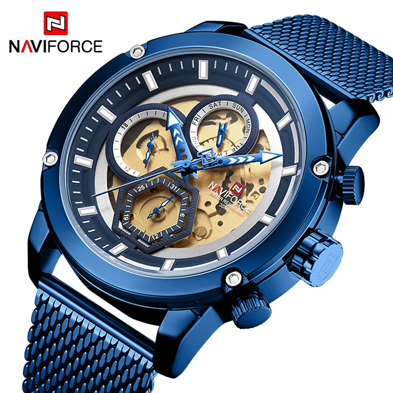 

Роскошные мужские часы, модные спортивные многофункциональные кварцевые наручные часы, мужские военные водонепроницаемые креативные часы...