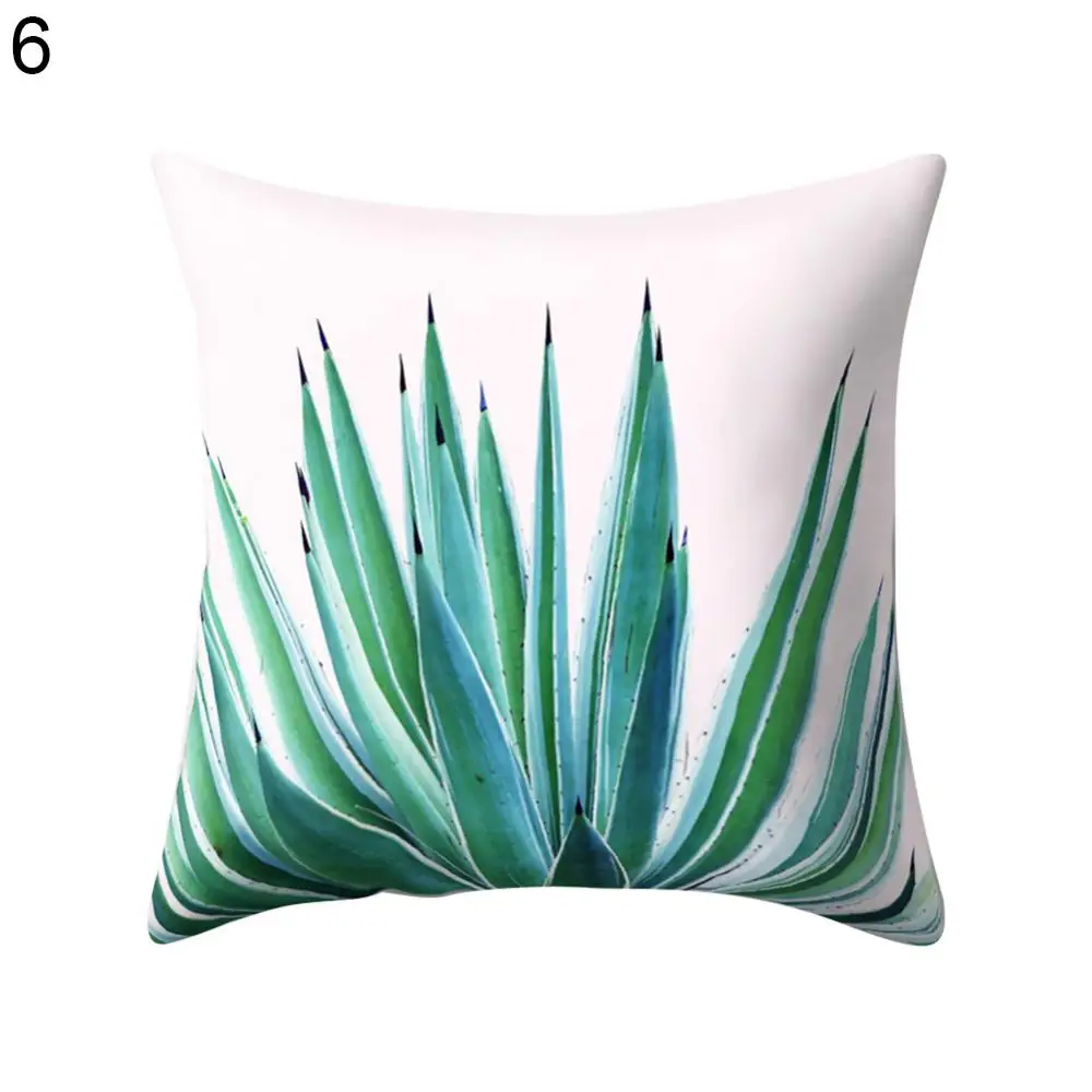 

Modern Multicolor Tropical Leaves Print Sofa Bed Throw Pillow Case Cushion Cover