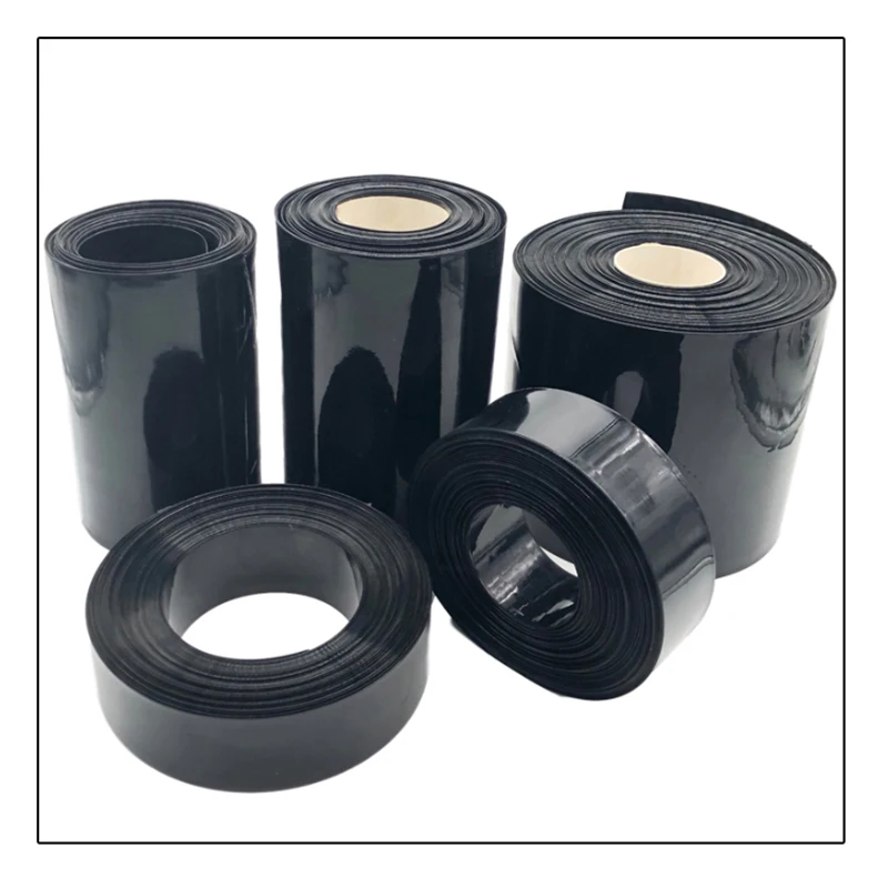 1 кг ПВХ термоусадочная трубка черная усадочная кабельная втулка для 18650 литиевых