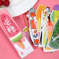 30 sheets drink bottle paper bookmark material escolar stationery bookmarks book holder message card school supplies papelaria