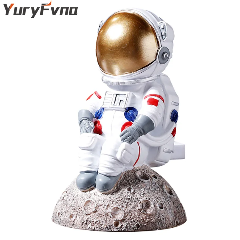 

YuryFvna Resin Astronaut Statues Sculpture Ornaments Figurines Ornament Tabletop Decoration Desktop Accessories for Home Decor