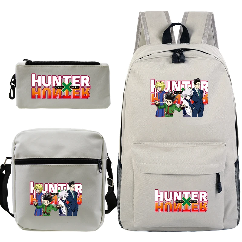 Mochila 3 шт./компл. рюкзак с принтом HUNTER X для подростков детские школьные ранцы мультипликационным аниме