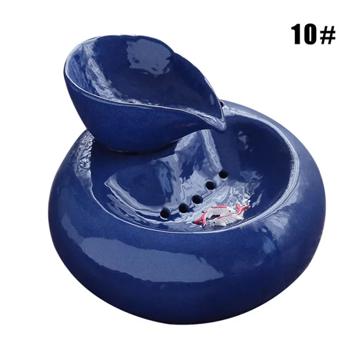 Cat Ceramic Water Fountain Automatic Pet Drinking Fountain Quiet Electric Automatic Circulation System Water Dispenser P7Ding