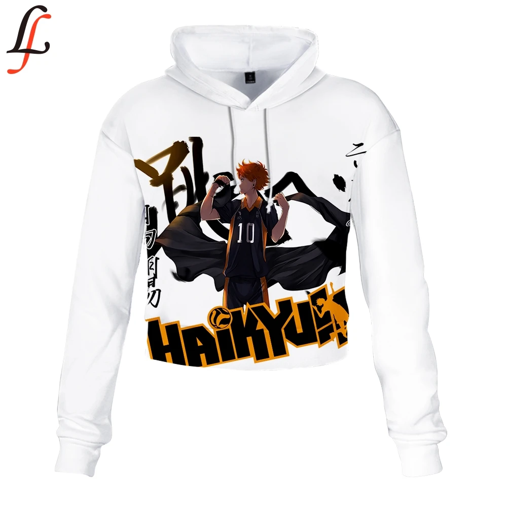 Haikyu! Сексуальный Толстовка для женщин одежда с капюшоном Harajuku толстовки и