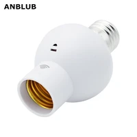 anblub sound light sensor control lamp holder e27 screw lamp bases cap socket switch for corridor stairs indoor lighting bulb