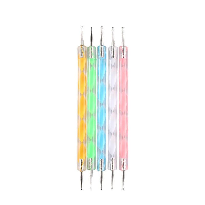 

5Pcs/Set Crayon Wax Dotting Pen Pencil Self-adhesive Rhinestones Gems Drilling Picking Picker Tips Tools DIY Salon Nail Art