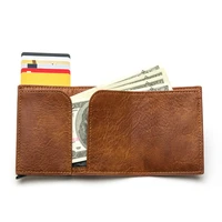 zovyvol 2021 money bag rfid card holder anti theft clutch single box men women wallet business pop up aluminum pu id case