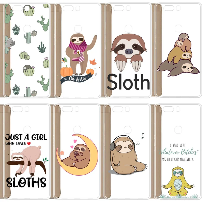 Ленивец милые Животные Мягкий силиконовый прозрачный Печатный чехол для