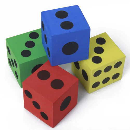 

12 Pack Foam Spot Colorful Dices Set for Kids Math Teaching Pastime Toys