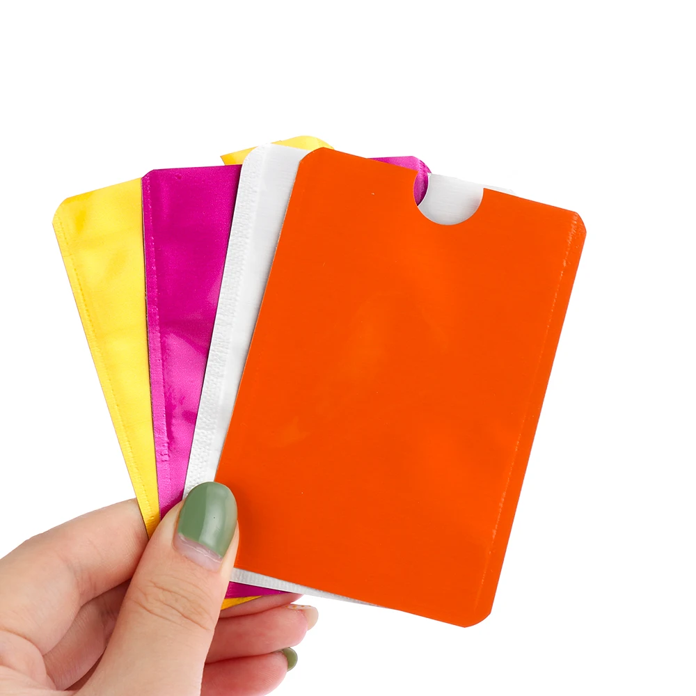 10 шт./компл. Анти Rfid кошелек Блокировка ридер Блокировка банк держатель карты ID Чехол Защита металлический алюминиевый Красочный Держатель для кредитных карт