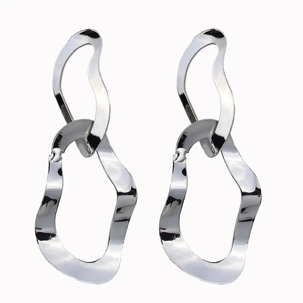 Новые женские длинные серьги из цинкового сплава геометрические неправильной