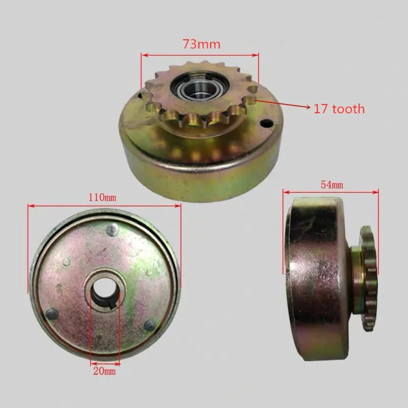 168F 170F GX160 GX200 Gasoline engine clutch 428 Gear automatic clutch for Go kart modification Agricultural machinery parts
