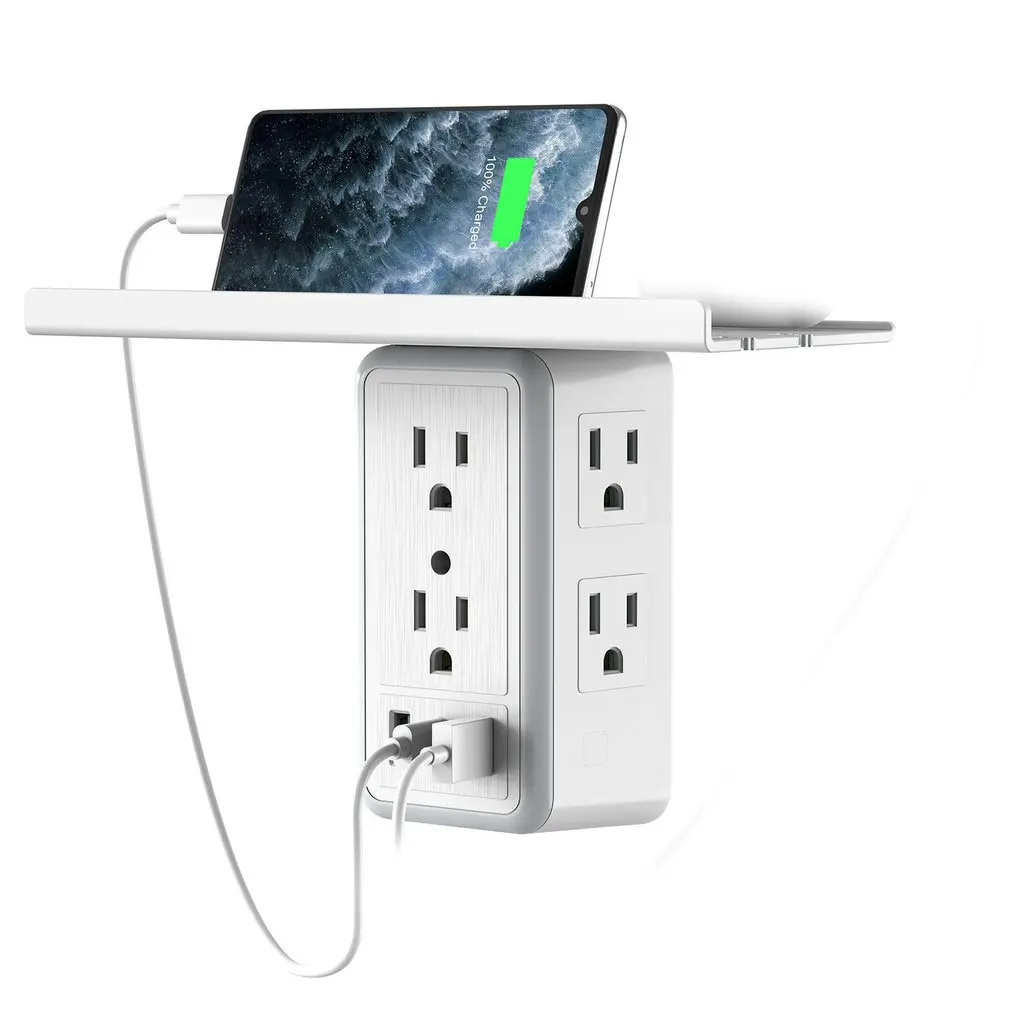 

Socket Converter LED Night Light 6-hole Wall Plug-in Extender Without Protection Without Bracket