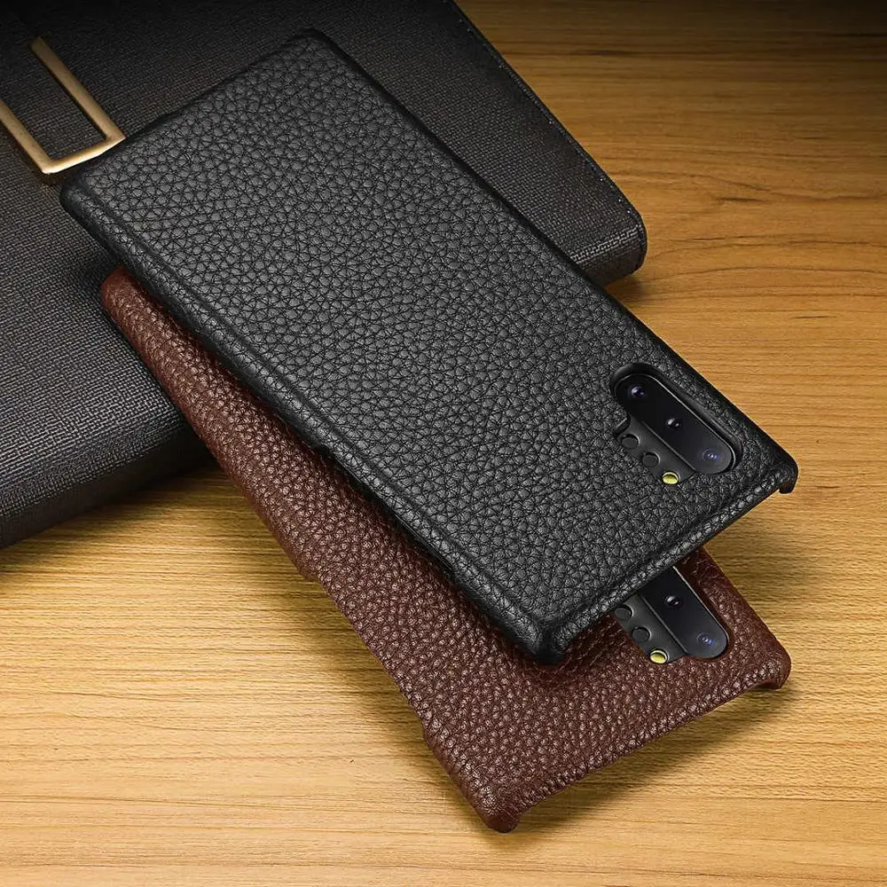 Новейший чехол из натуральной кожи для телефона Samsung Galaxy Note10 Plus 5G 9 8 S10 S9 S8 задняя