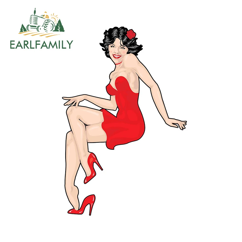 

EARLFAMILY 13 см x 8,7 см для бара Fly Girl Автомобильная наклейка автомобильный бампер оконные наклейки модная виниловая автомобильная пленка Водонеп...