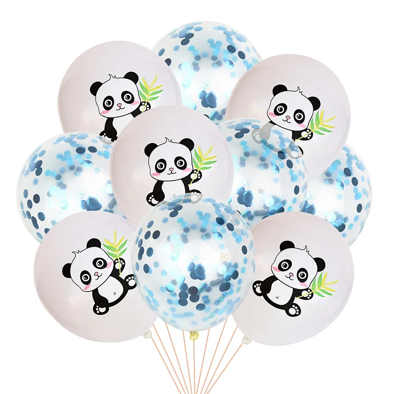 Balloons 10pcs Воздушный шар с пандой воздушные шары на день рождения воздушные шары для праздника украшения на день рождения детский воздушный шар животные черные воздушные шары белый балон - Цвет: Balloons 10pcs