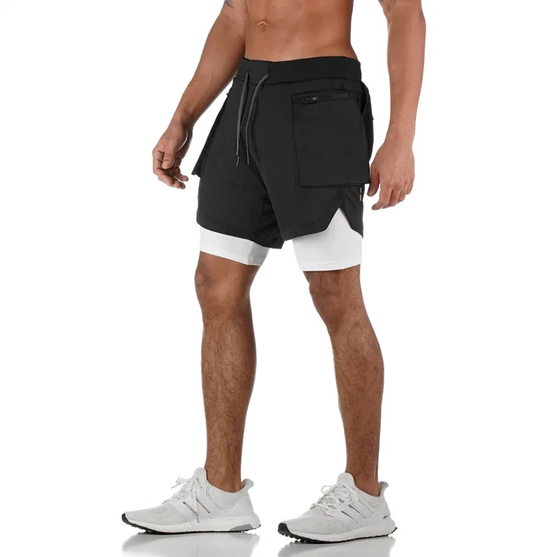

short homme Men's shorts men Shorts pants man summer off white mid regular casual cotton pockets loose elastic waist drawstring