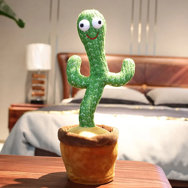 Dancing Cactus Electron Plush Toy Soft Plush Doll Babies Cactus That Can Sing And Dance Voice Interactive Bled Stark Toy For Kid