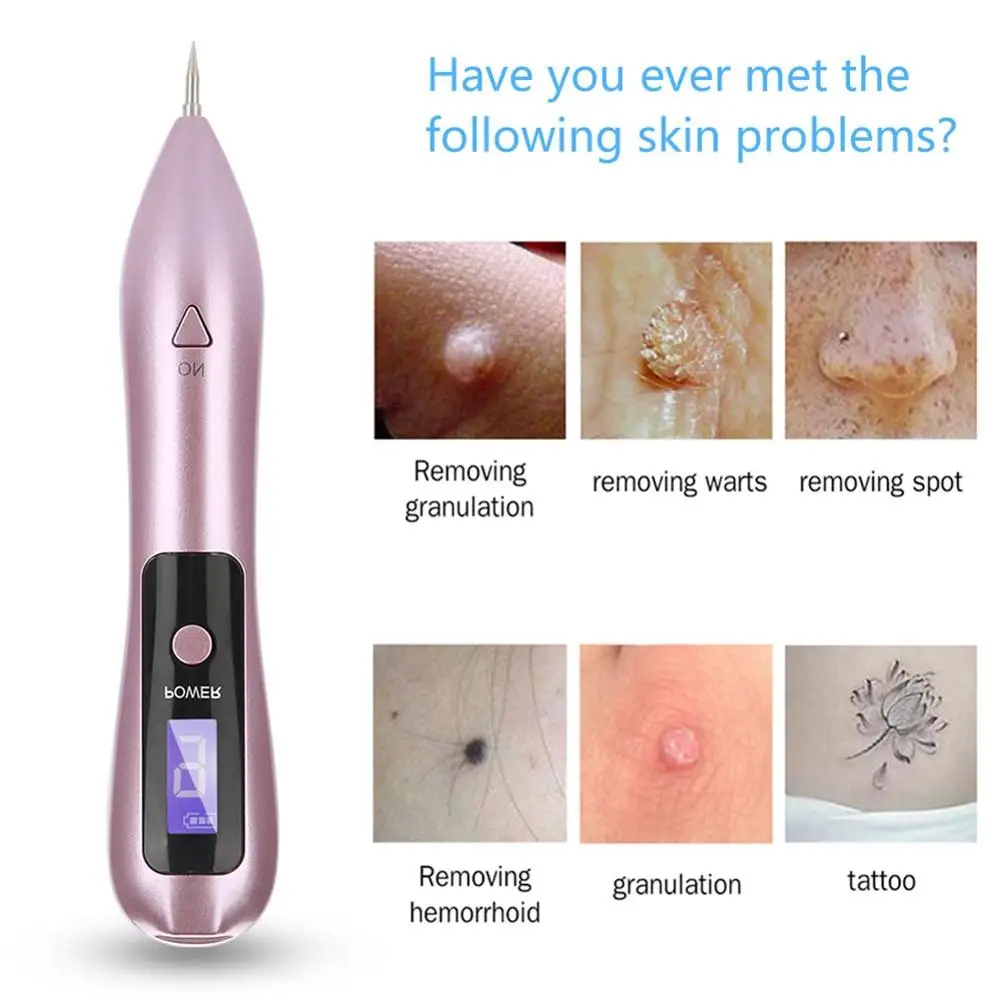 

5 Color 9-Speed Display Point Mole Pen Melanin Granule Freckles Acne Tattoo Removal Ion-Ion Treatment Beauty Cares Skin Machines