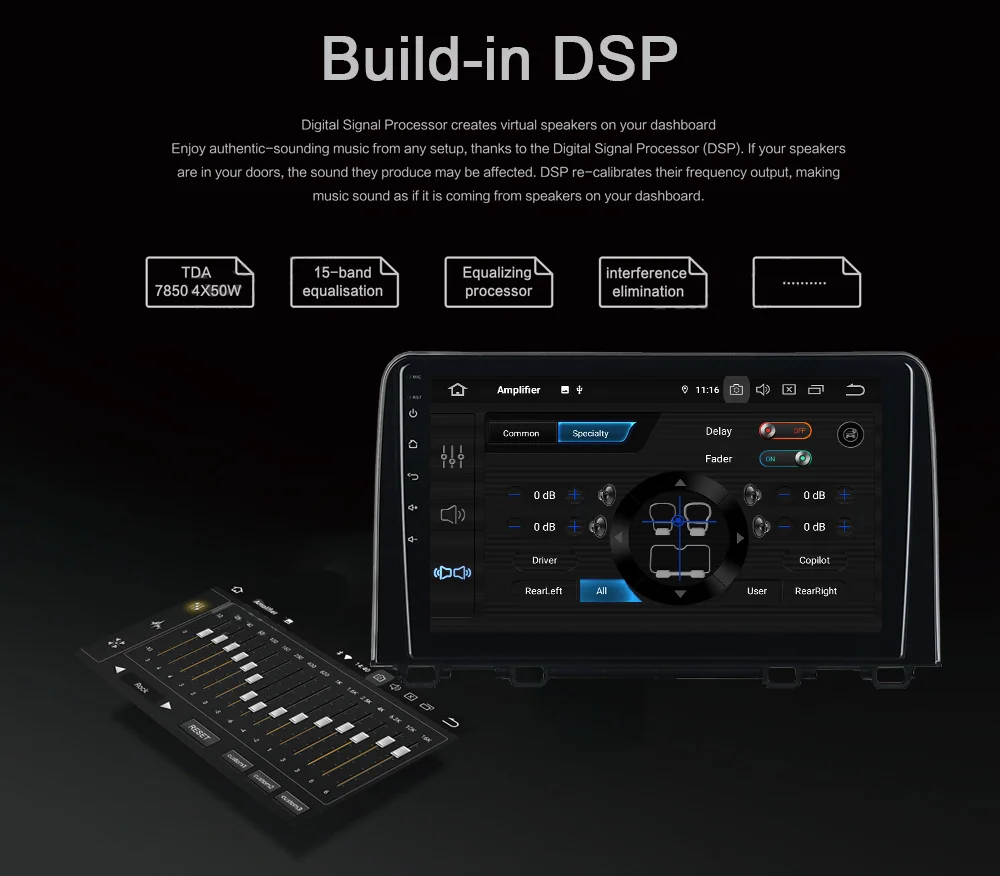 Dasaita Автомобильный мультимедийный плеер экран 9 дюймов Android 2018 4 Гб + 64 ГБ - купить
