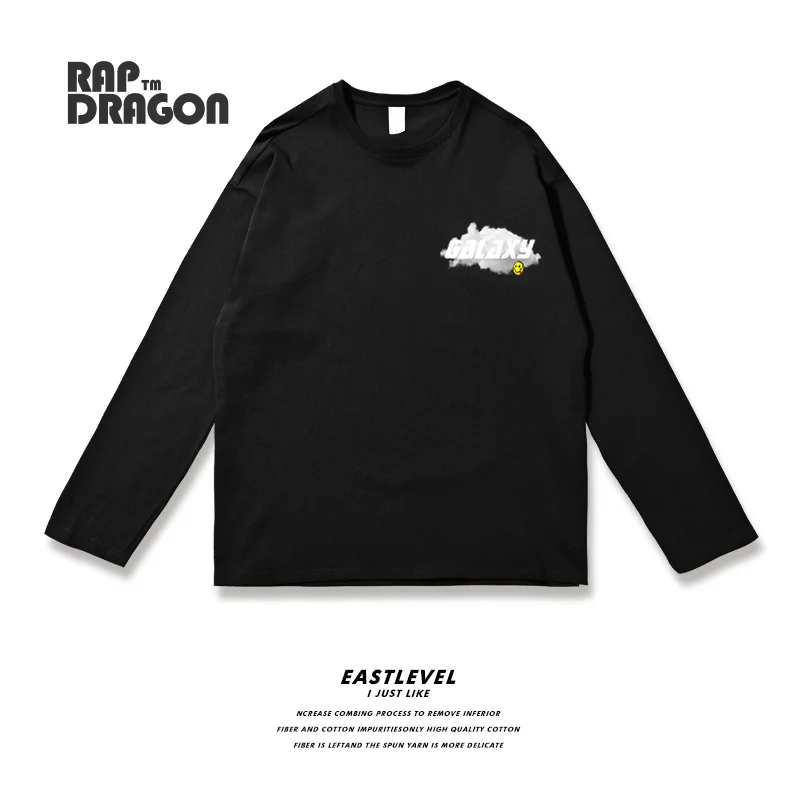 

Harajuku T-shirt Hip Hop Oversized Men's Tshirt Streetwear Cotton Round Neck Long Sleeve Print Japanese Style New Fashion Men'