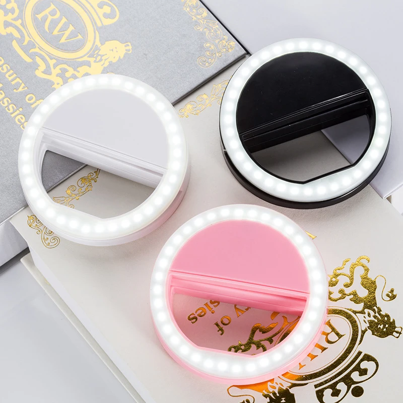 for selfie ring mobile phone clip lens light lamp litwod led bulbs emergency dry battery for photo camera well smartphone beauty free global shipping