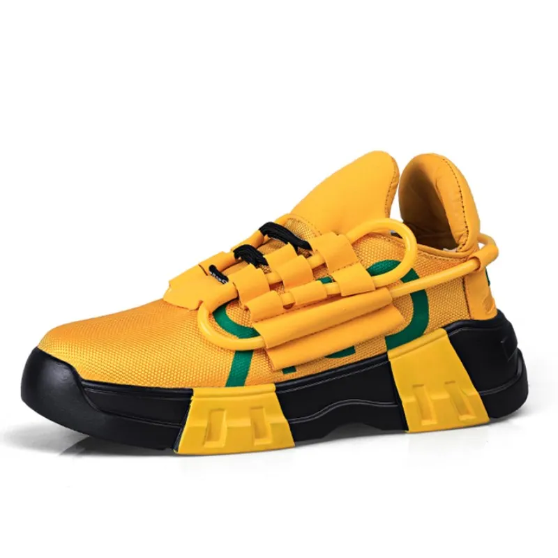 Male Shoes Adult Krasovki Men Sport Shoes For Men Trainers Mens Superstar Plus Size Big Large Size Ankle Shoe Sneakers Platform - Цвет: Цвет: желтый