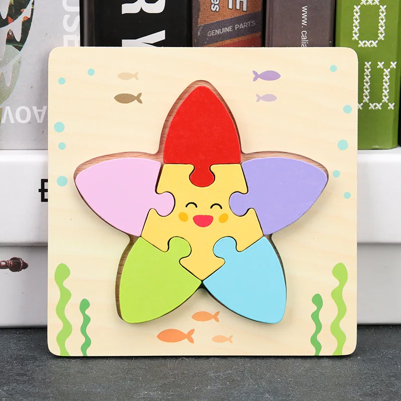 

Children's Building Wooden Three-dimensional Jigsaw Puzzle Baby Early Education and Intellectual Development Gift