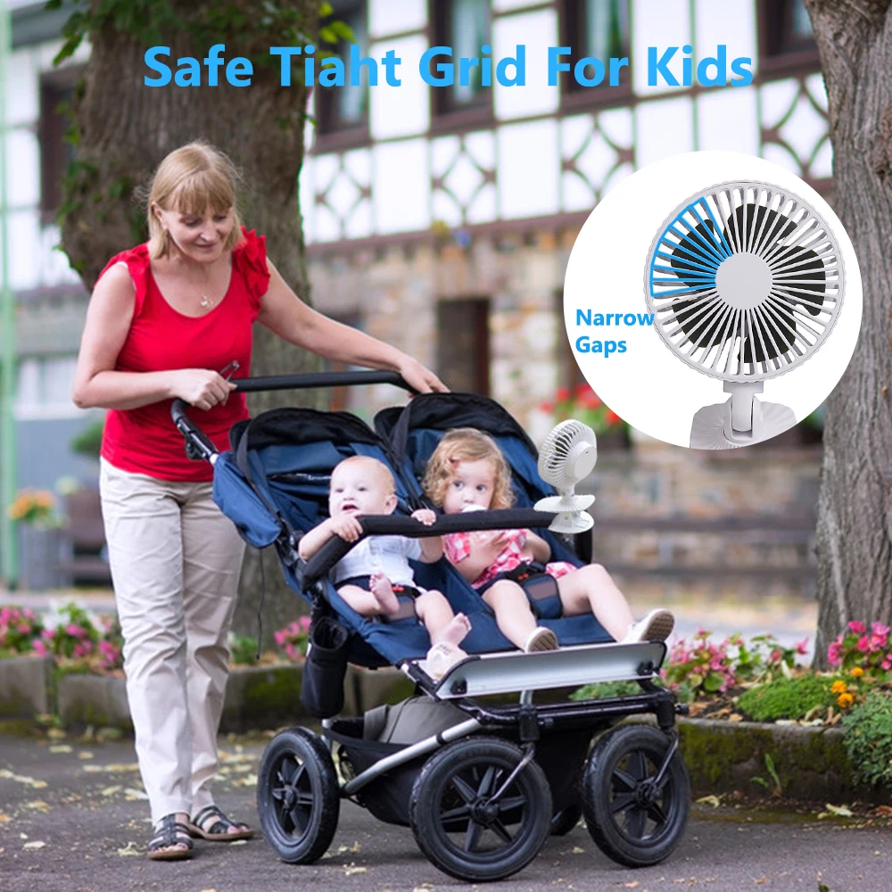 Вентилятор с зажимом на батарейках портативный мини Настольный вентилятор