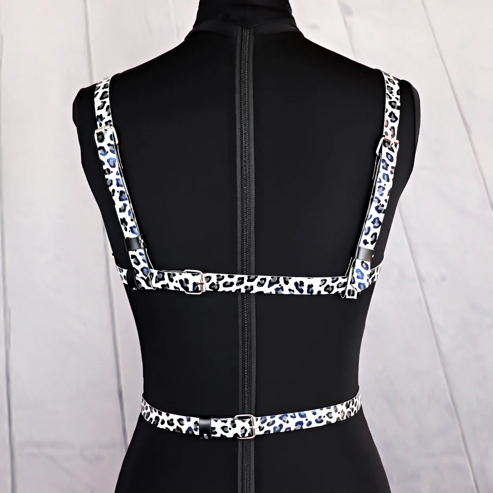 Сексуальная Женская нагрудная портупея UYEE искусственная кожа леопард БДСМ