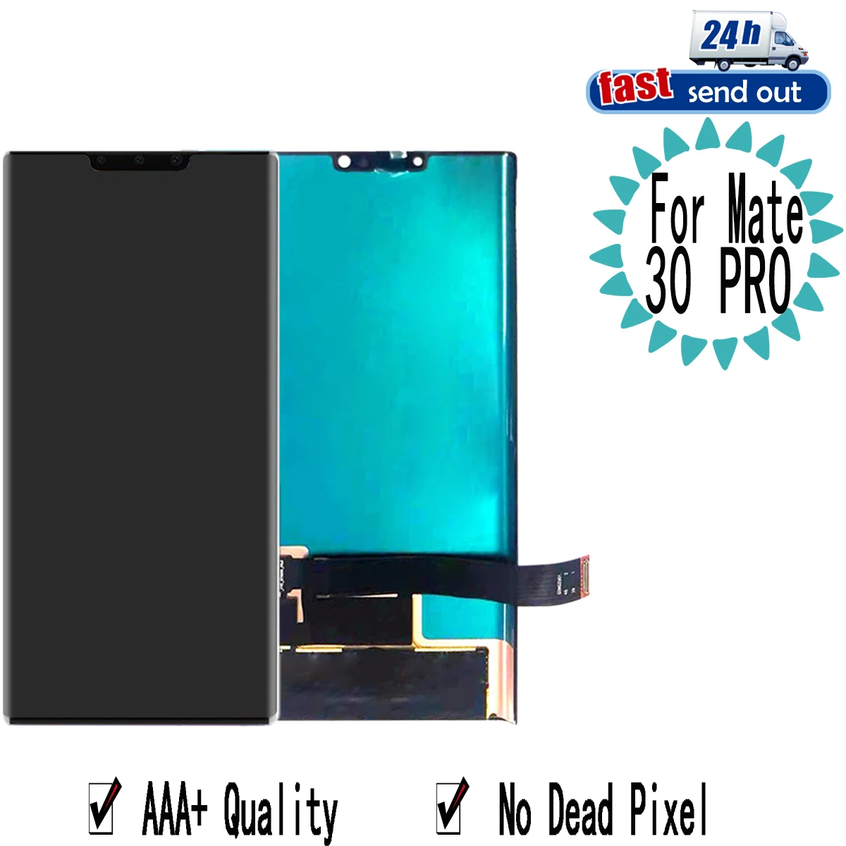 6 53 &quotAMOLED для Huawei Mate 30 Pro ЖК дисплей сенсорный экран дигитайзер Замена Mate30pro|Экраны