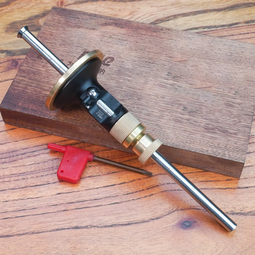 

Micro Adjuster Roll Stop Head Multifunction 0.2mm Aluminum Alloy For Woodwork Portable Hand Tools Wheel Marking Gauge Kit Cutter