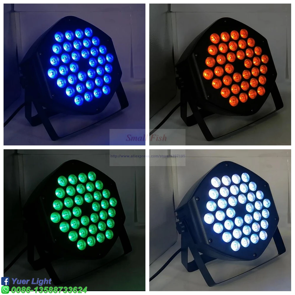 LED Strobe 36x3W DJ RGB UV Par Lights 3IN1 Wash Disco Light DMX Controller Effect For Small Paty KTV Stage Night | Освещение