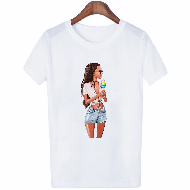 

2021 New Summer Women's T-shirt fashion tops letter Tshirt Harajuku T shirt streetwear tee ladies Short Sleeve tshirt mujer