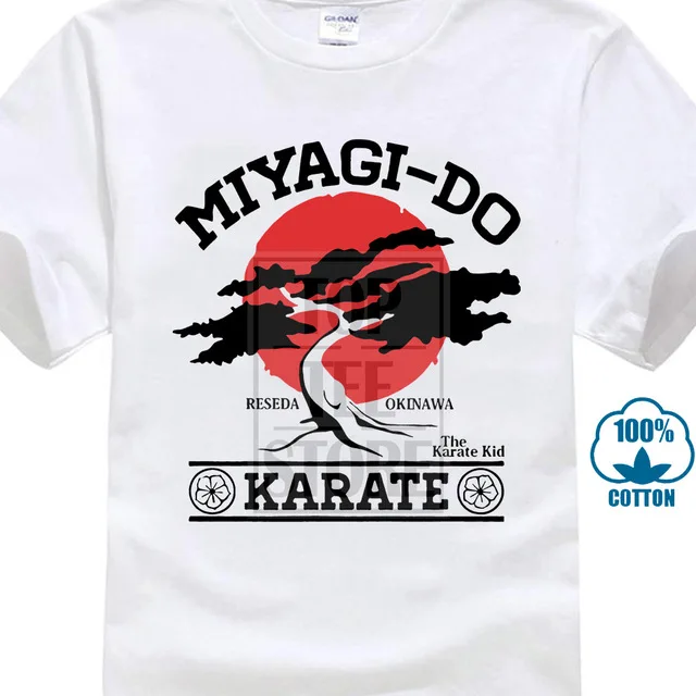 Модные новые летние футболки с рукавами Homme футболка Miyagi Do Bonsai Tree мальчик