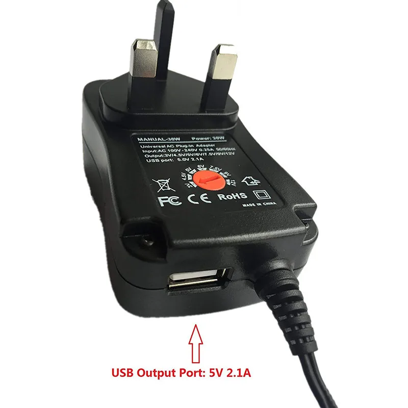 30 Вт универсальный адаптер питания для сети переменного и постоянного тока от 3 В