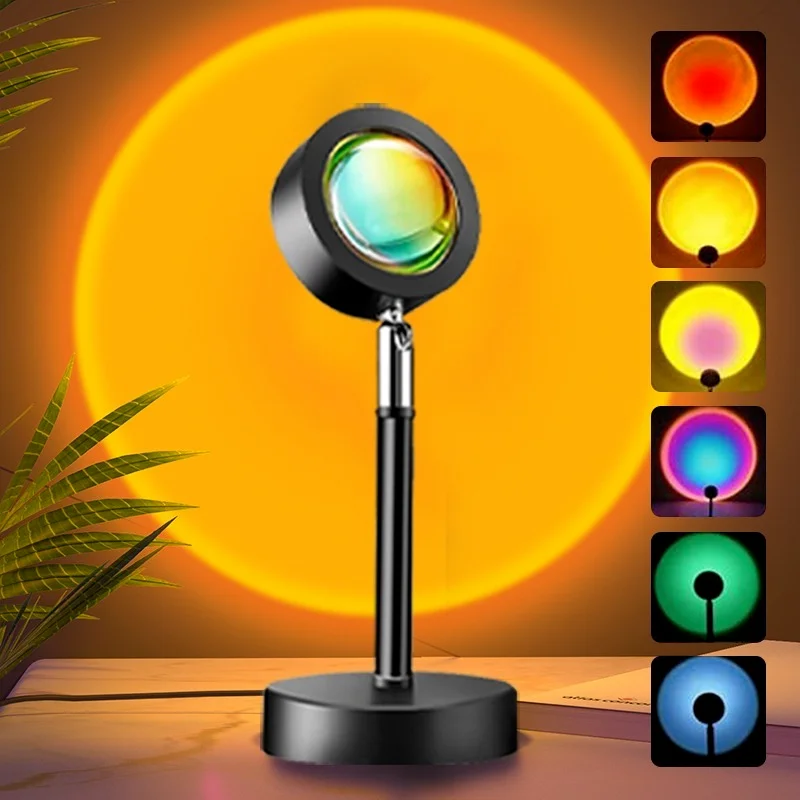 

Sunset Projection Night Lights Live Broadcast Background Like Galaxy Projector Atmosphere Rainbow Lamp Decoration kids light