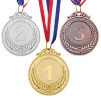 3pcs metal award medals gold silver bronze style for sports academics any competition diameter honor badge for activity rewards