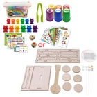 Идеальный счетчик мишки с штабелирование чашек набор-Монтессори Радуга, подходящая для игры, развивающие Цвет сортировки Игрушки для малышей