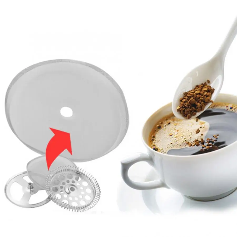 5 шт. фильтр для кофе из нержавеющей стали Отсоединяемый сетчатый многоразовый во