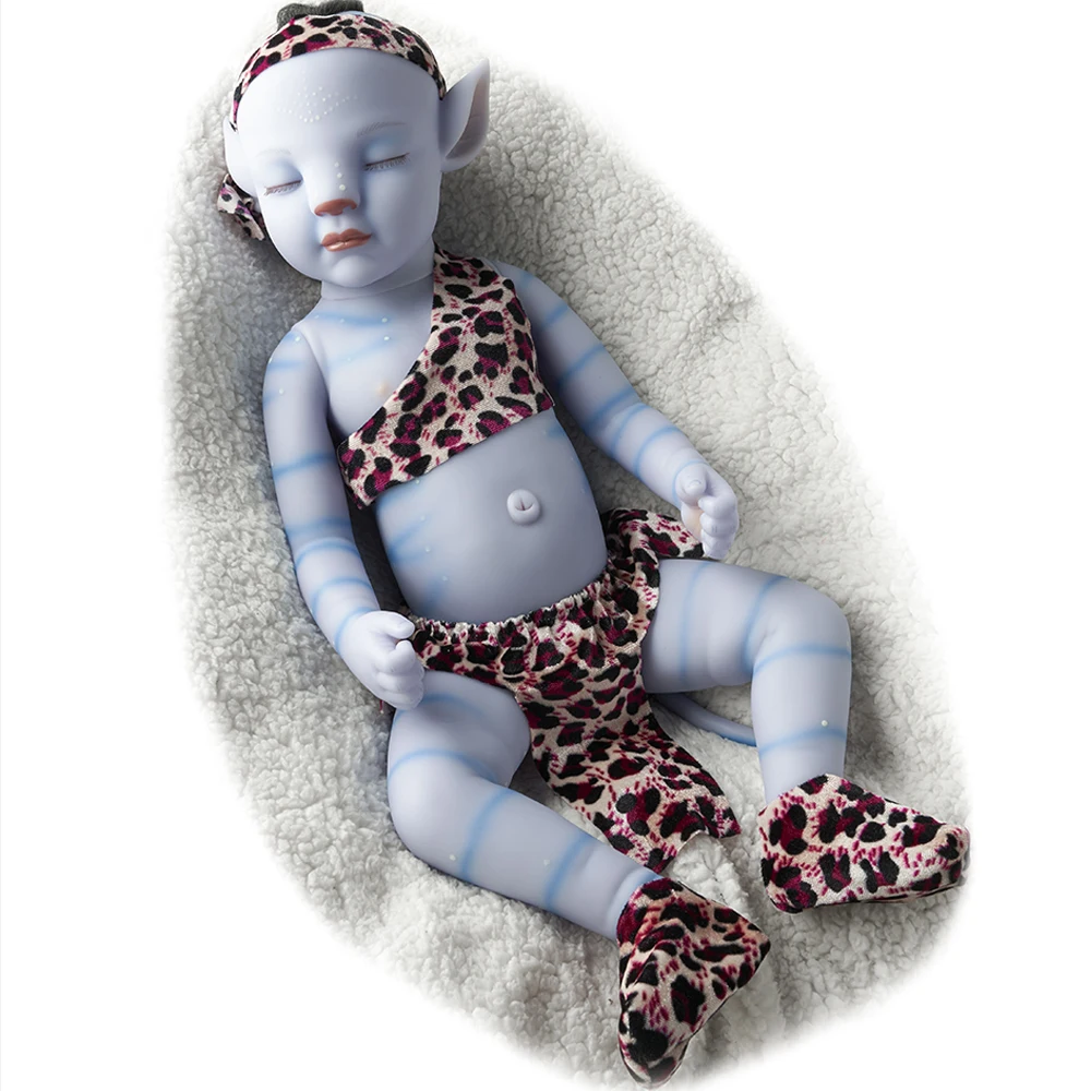 Reborn Baby Doll 20 дюймов 51 см реалистичные куклы новорожденных Милая одежда синего