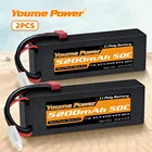 2 шт. Youme 2S Lipo Аккумулятор 7,4 В 5200 мАч 50C Deans T XT60 EC3 Deans Жесткий Чехол для радиоуправляемого автомобиля FPV, вертолет Дрон самолета лодки грузовика