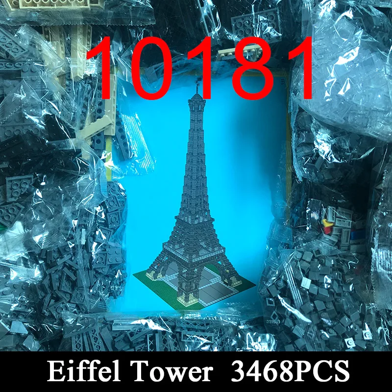 

MOC Building Blocks City Series Streetview 10181 88002 Bricks Eiffel Tower Educational Toys for Children Birthday Gifts Present
