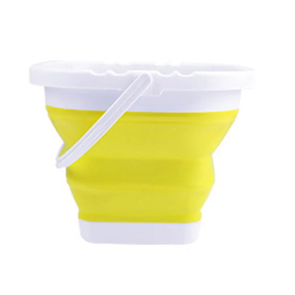 

Folding Bucket Portable Silicone Outdoor Round Space Saving Travel Fishing Art Anti Splash Folding Bucket