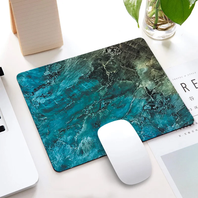

Marble Office Desk Mat School Supplies Office Tools Desktop Square Mousepad Rubber Gaming Small Mouse Pad Computer 22X18CM