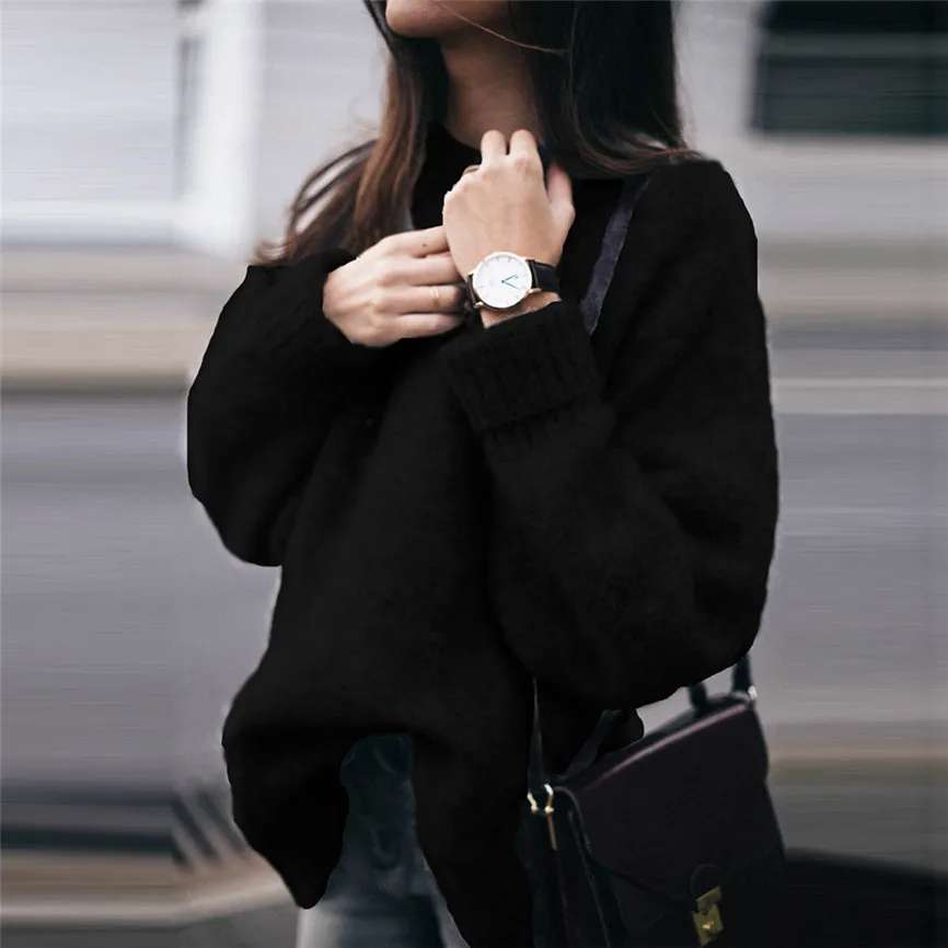 Новинка 2019 свободный толстый теплый зимний пуловер свитер женский джемпер