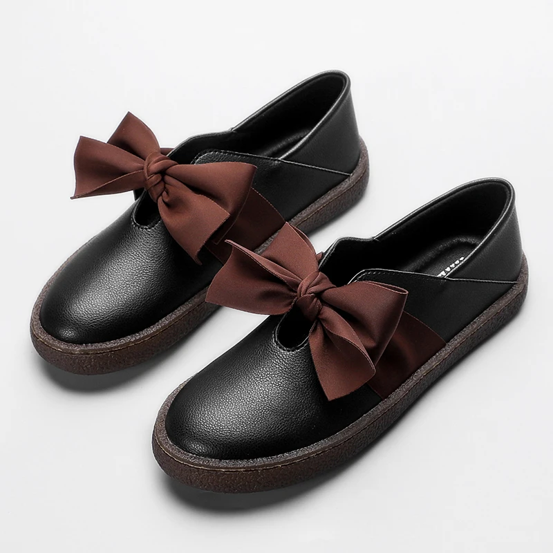 

Women Flat spring shoes for woman leather flats summer brogues vintage slip on loafers casual sneakers shoes 2020