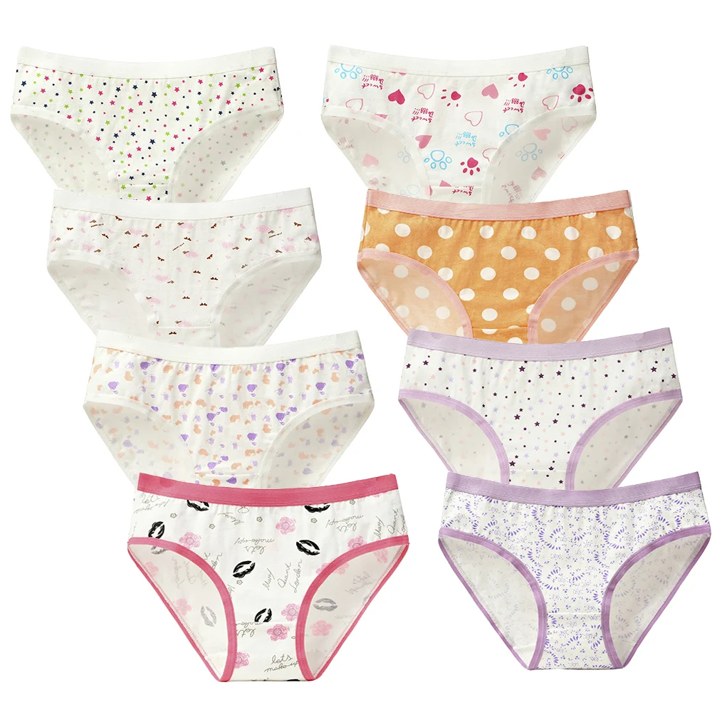 NK26-8pcs-14 8 шт./лот, женские хлопковые трусы, нижнее белье, сексуальные трусики с принтом, дышащие женские трусы, женское нижнее белье размера плюс 3XL - Цвет: NK26-8pcs-14