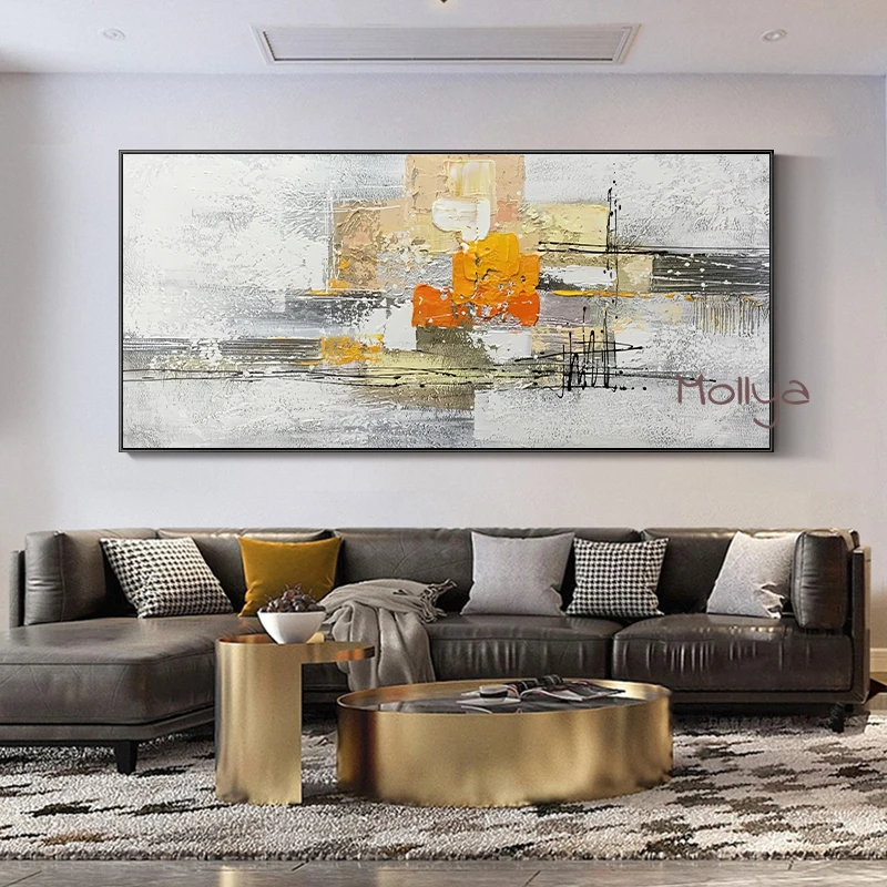 

100% Art Hand Painted Abstract Oil Painting On Canvas Modern Wall Pictures For Living Room Hotel Wall Home Decoration No Framed